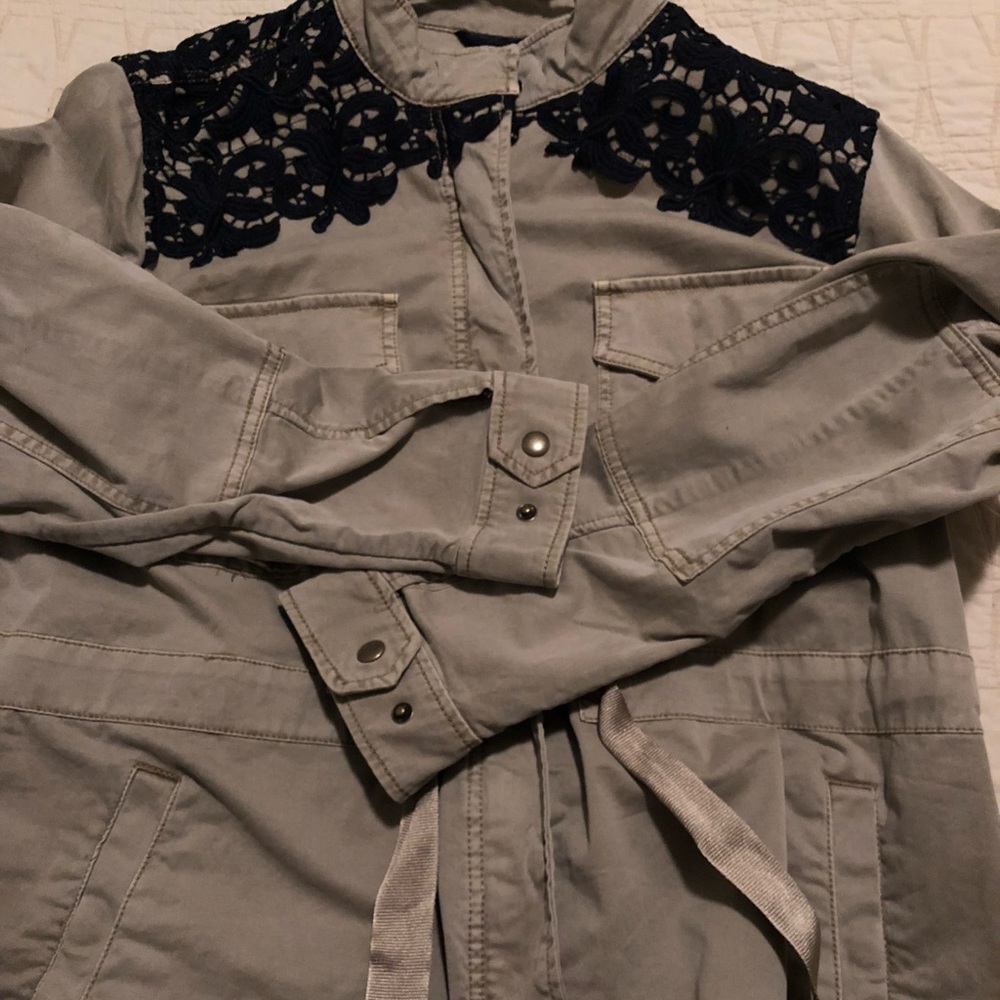 Gap military jacket with lace trim